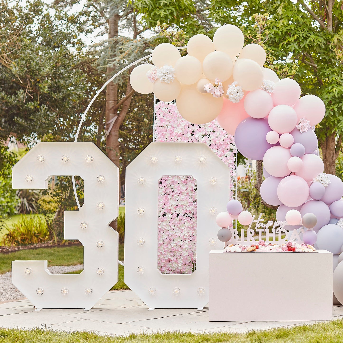 Pink Marble Print Paper Cups- 5 Inner Pack