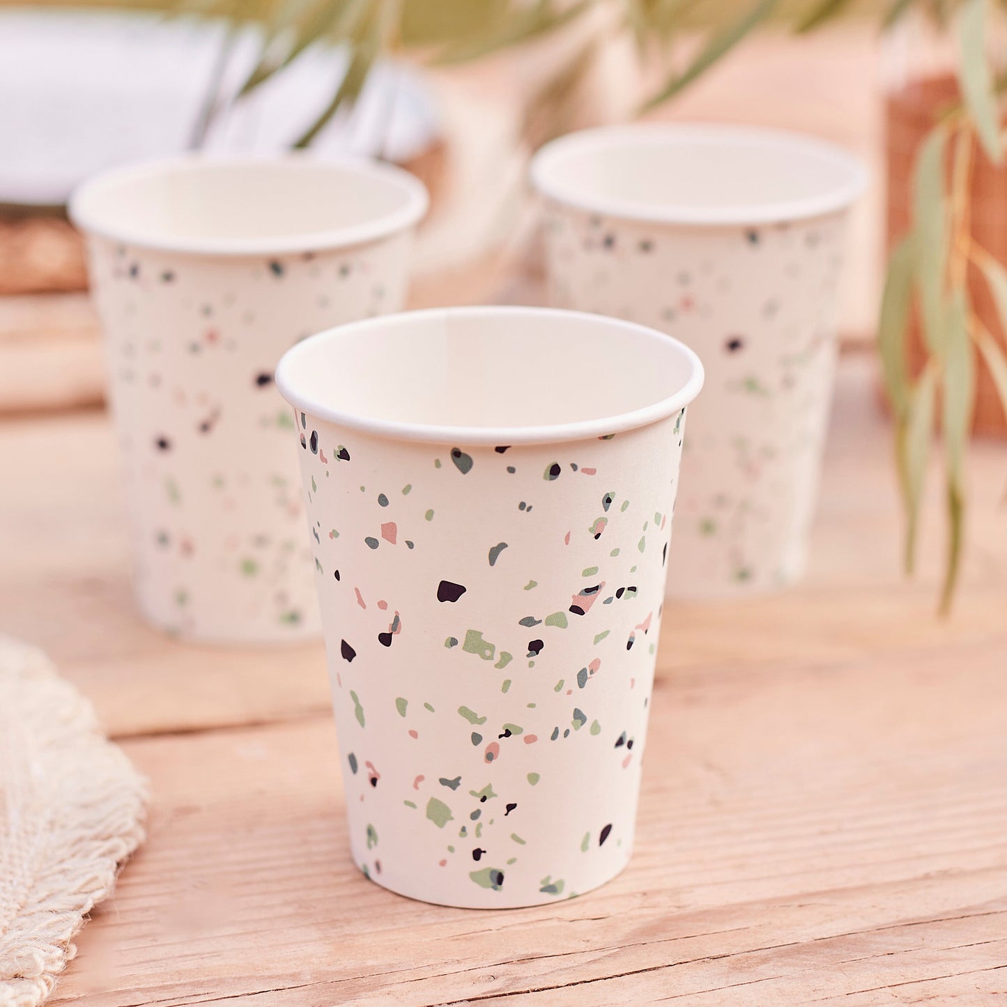 Terrazzo Print Paper Cups- 5 Inner Pack