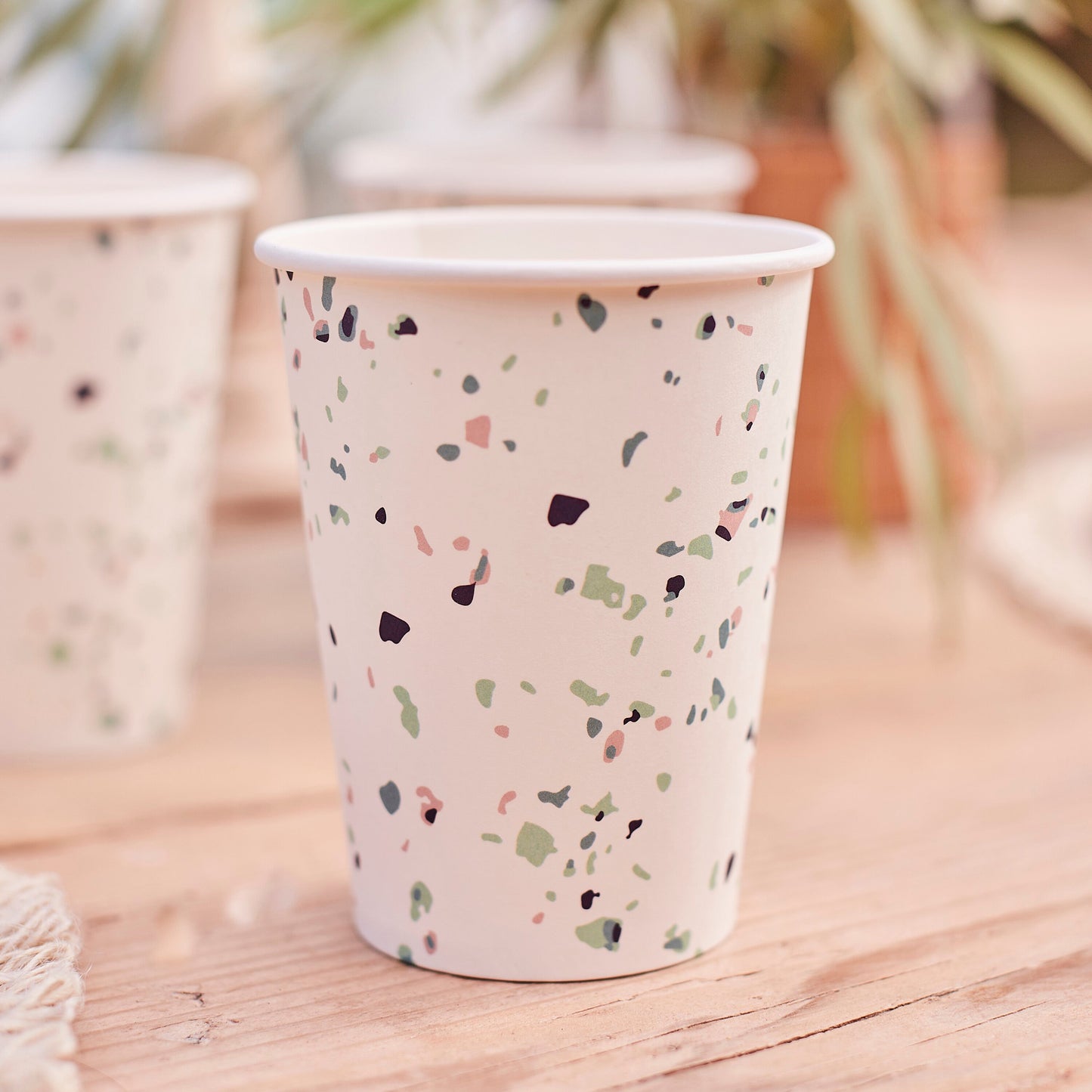 Terrazzo Print Paper Cups- 5 Inner Pack