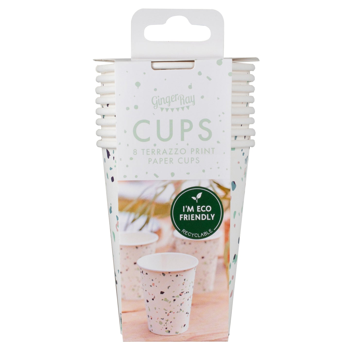Terrazzo Print Paper Cups- 5 Inner Pack