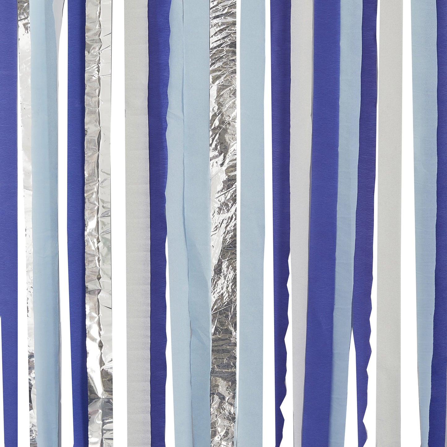 Blue and Silver Streamer Party Backdrop- 5 Inner Pack