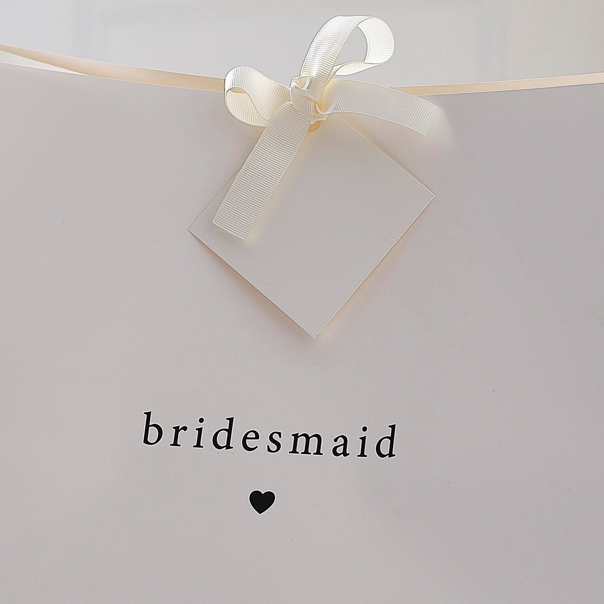 White Bridesmaid Gift Bag- 10 Inner Pack