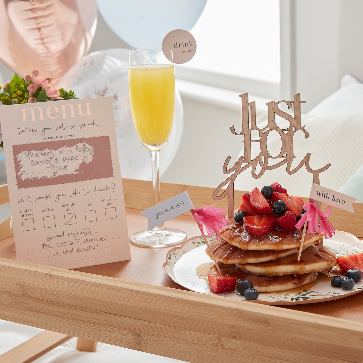 Customisable Breakfast in Bed Set- 5 Inner Pack