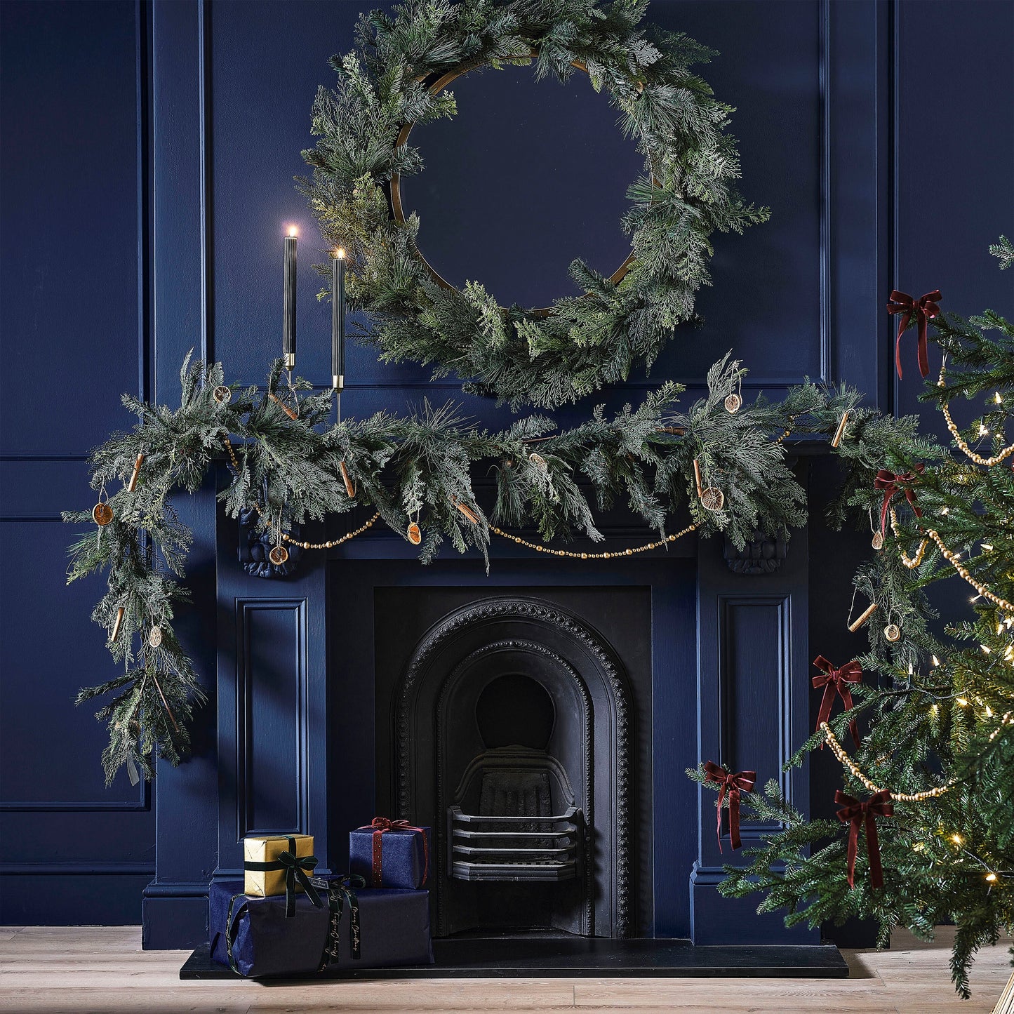 Luxe Pine and Cypress Foliage Christmas Garland- 5 Inner Pack