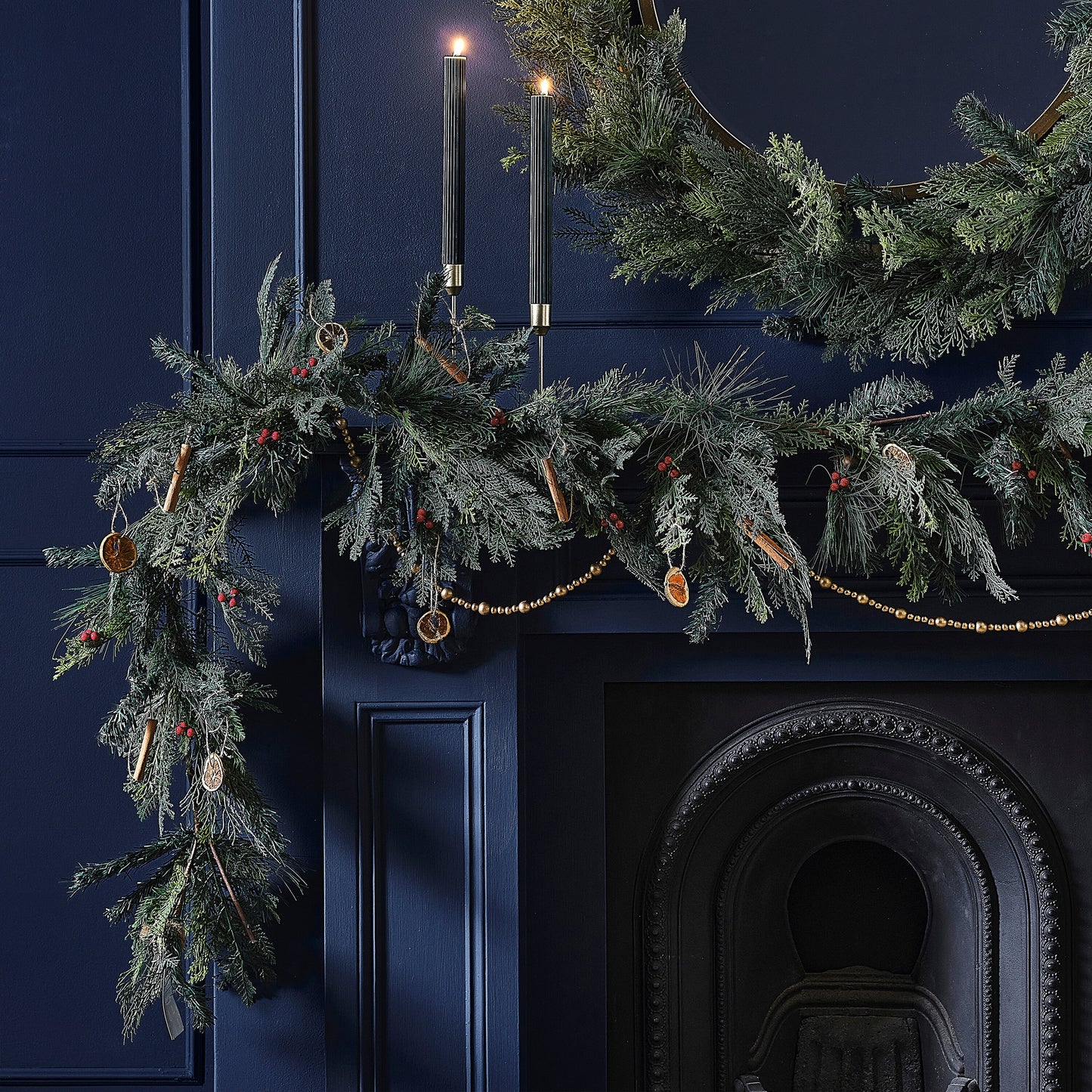 Luxe Pine and Cypress Foliage Christmas Garland- 5 Inner Pack