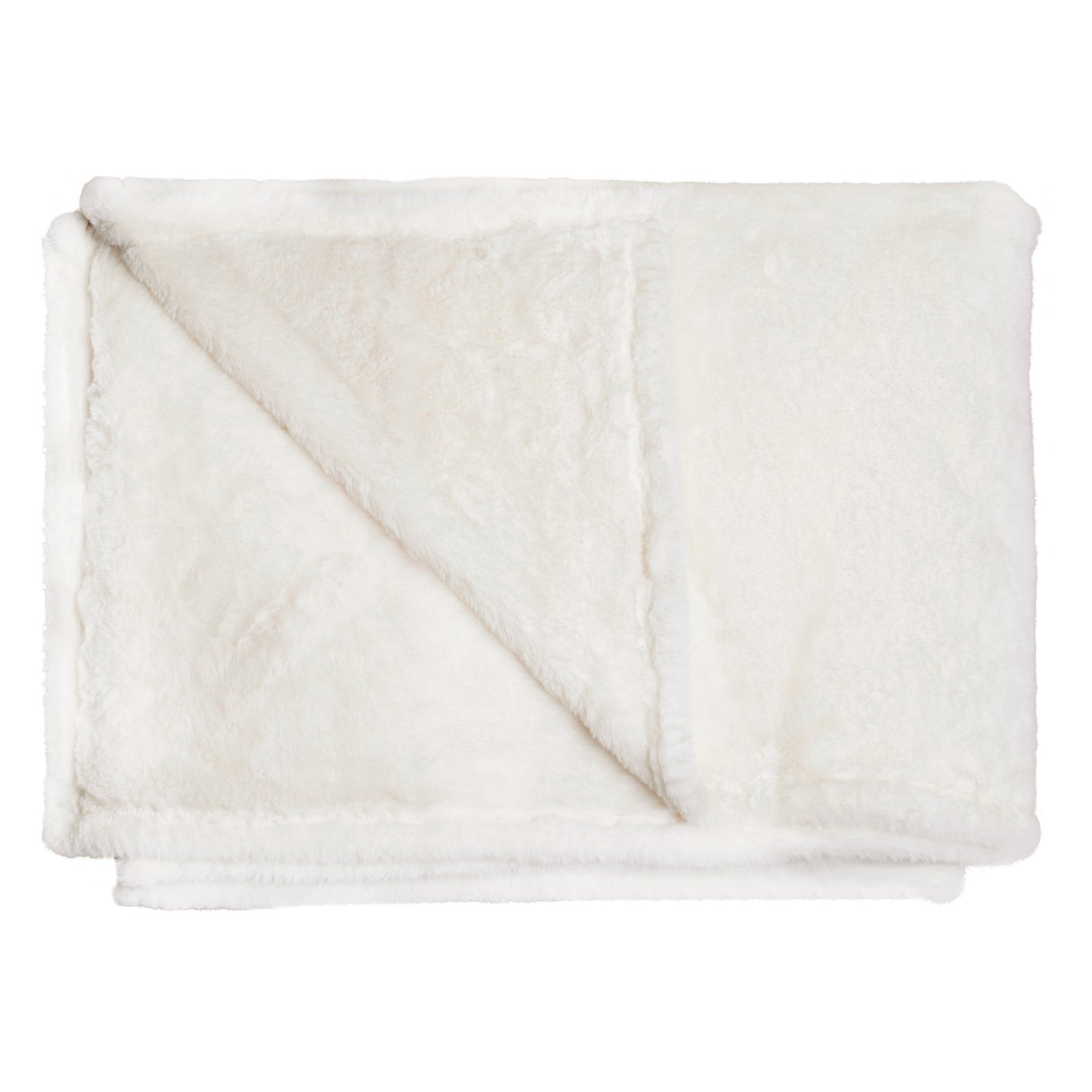 Cream Faux Fur Throw Blanket- 3 Inner Pack