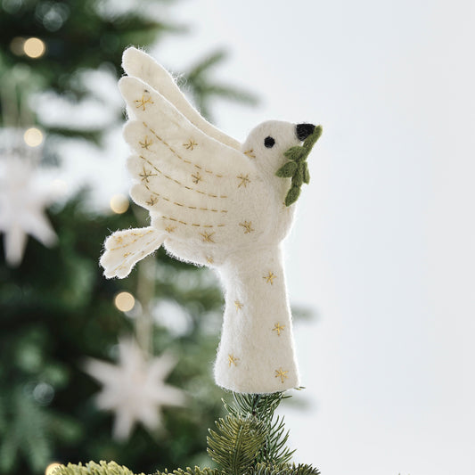 Felt Turtle Dove Christmas Tree Topper- 5 Inner Pack