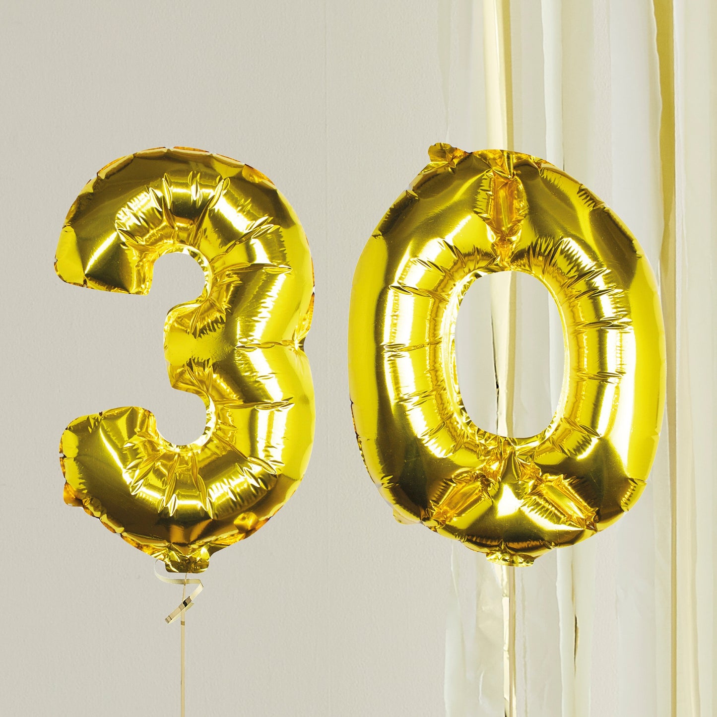 Gold Foil Number Balloon- 5 Inner Pack