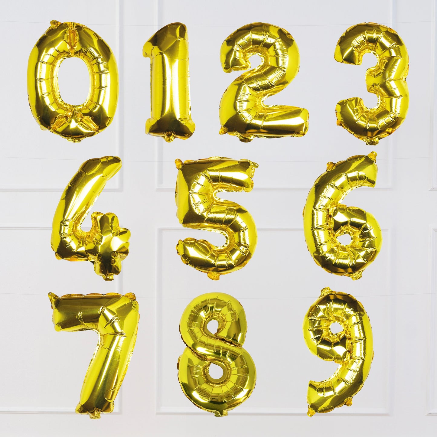 Gold Foil Number Balloon- 5 Inner Pack