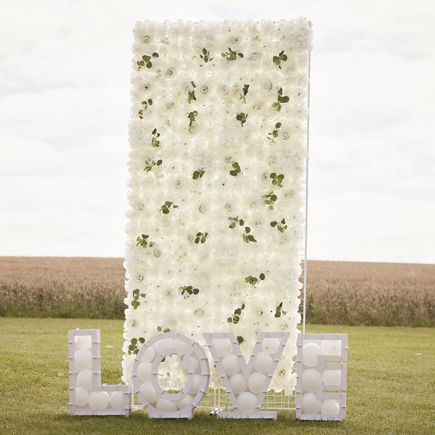 White Rose Flower Wall Backdrop Tile- 3 Inner Pack