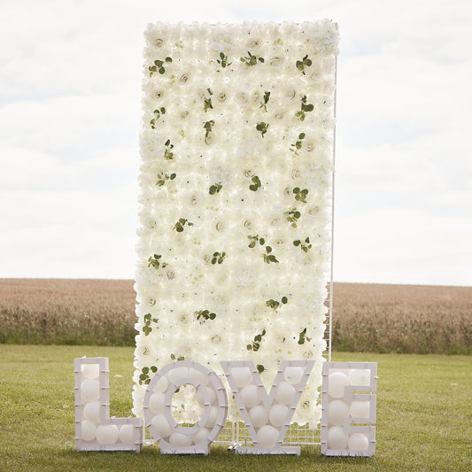 White Rose Flower Wall Backdrop Tile- 3 Inner Pack