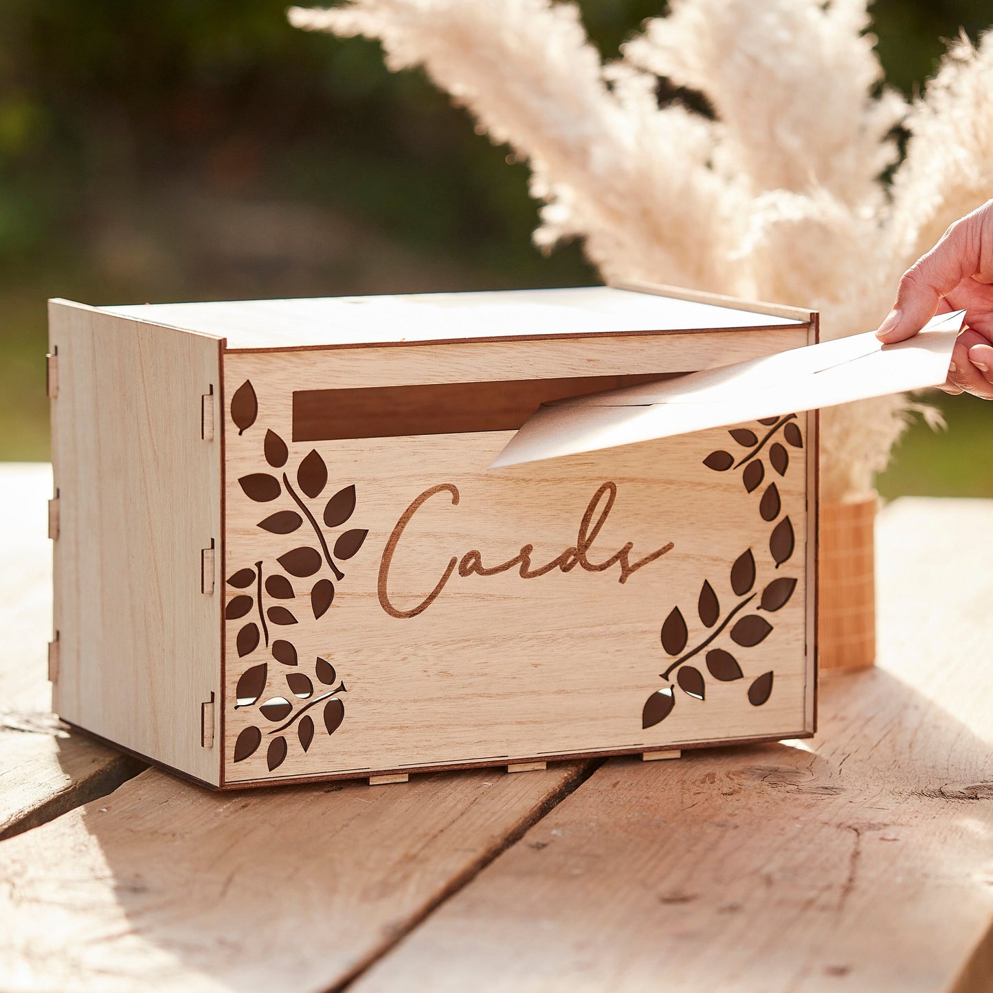 Wooden Wedding Card Box- 5 Inner Pack