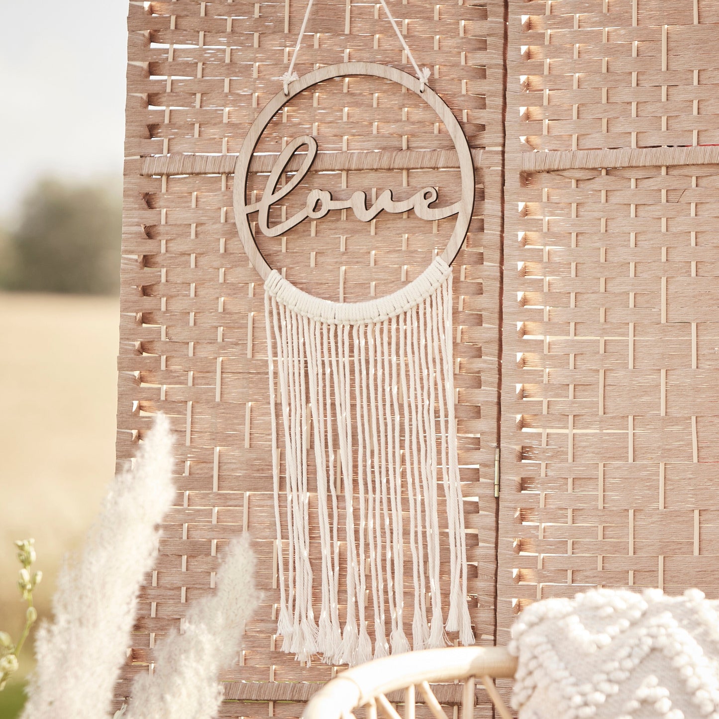 Wooden Love Macrame Wall Hanging Hoop- 5 Inner Pack