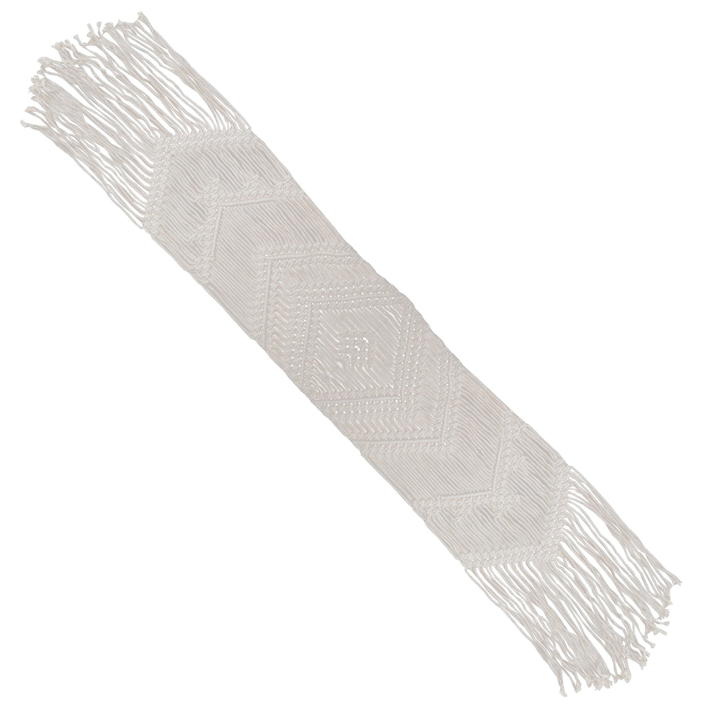 White Macrame Table Runner- 5 Inner Pack