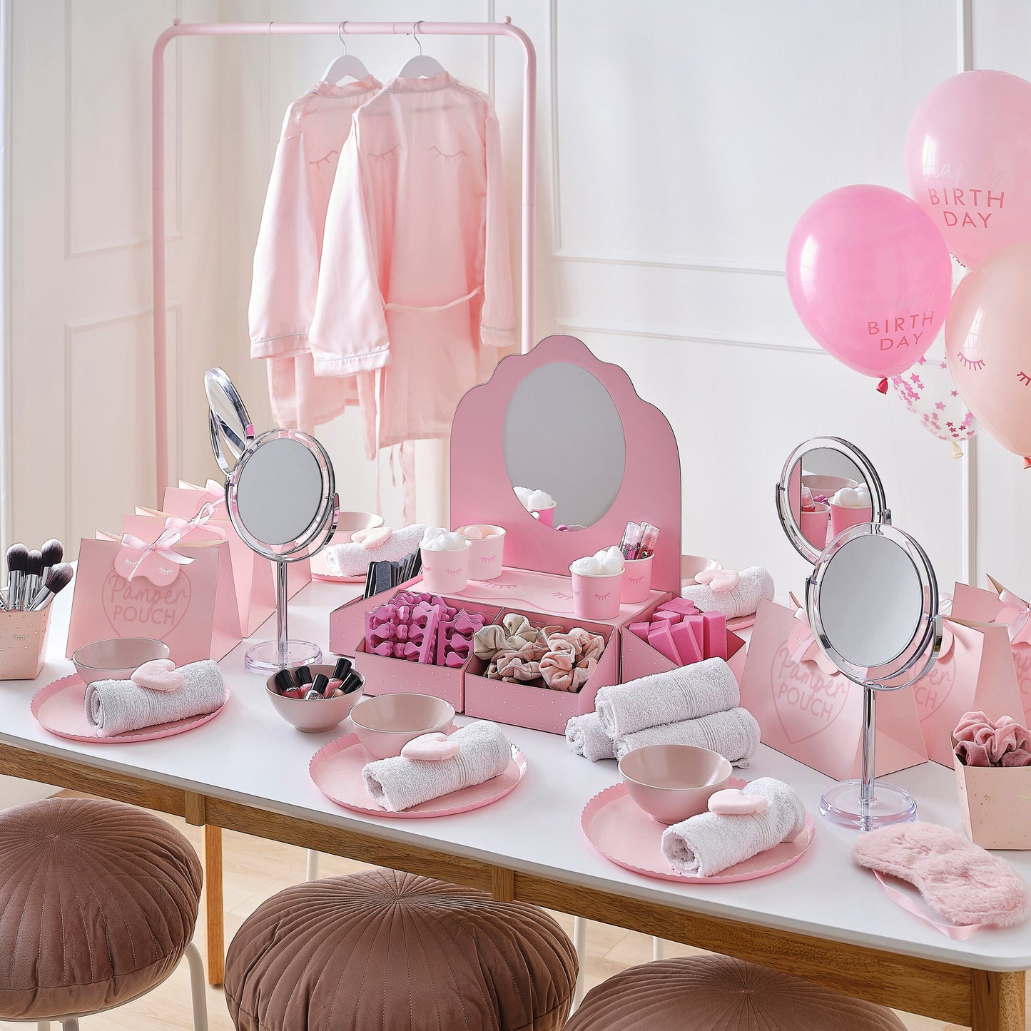 Pink Pamper Party Pamper Station & Treat Stand- 5 Inner Pack