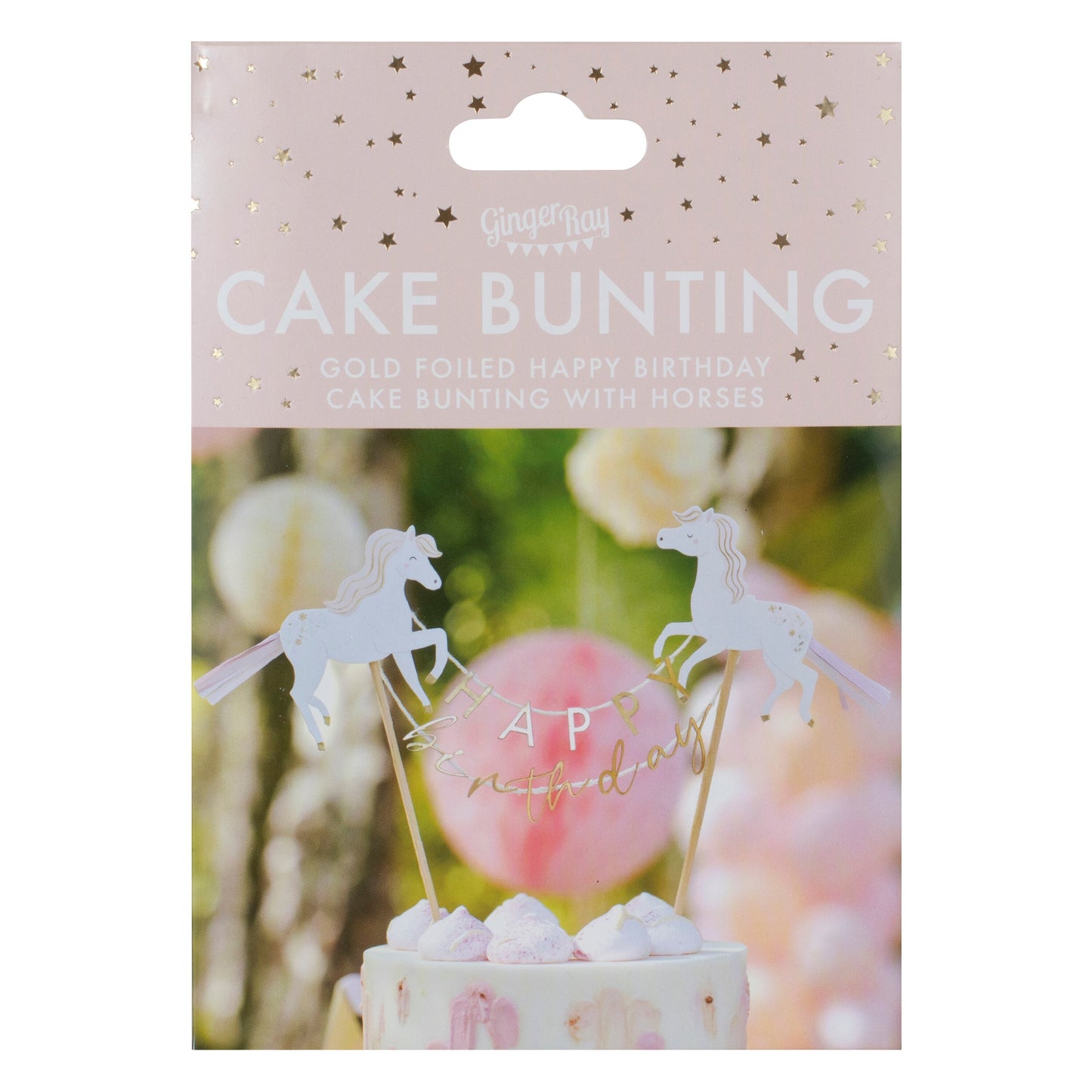Princess Horse Happy Birthday Cake Topper- 5 Inner Pack