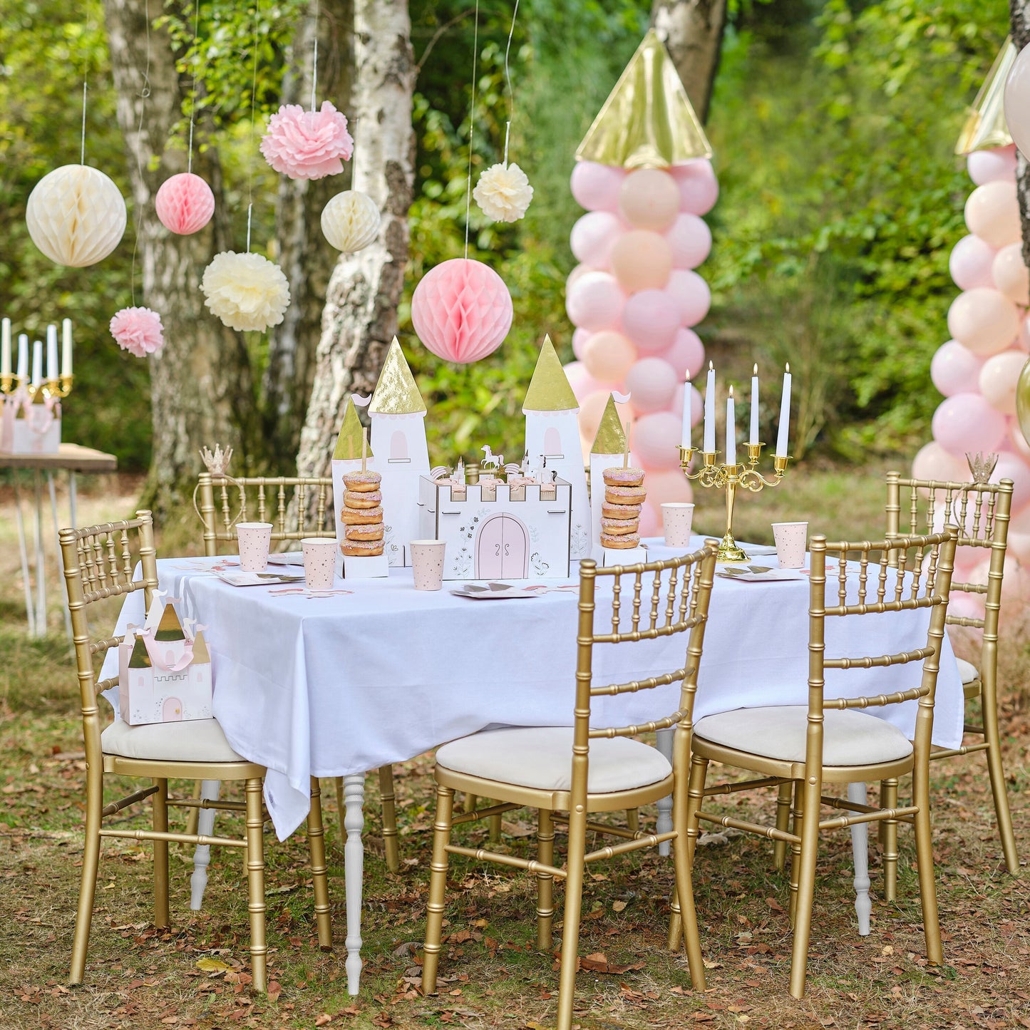 Pink and Gold Star Paper Party Cups- 5 Inner Pack