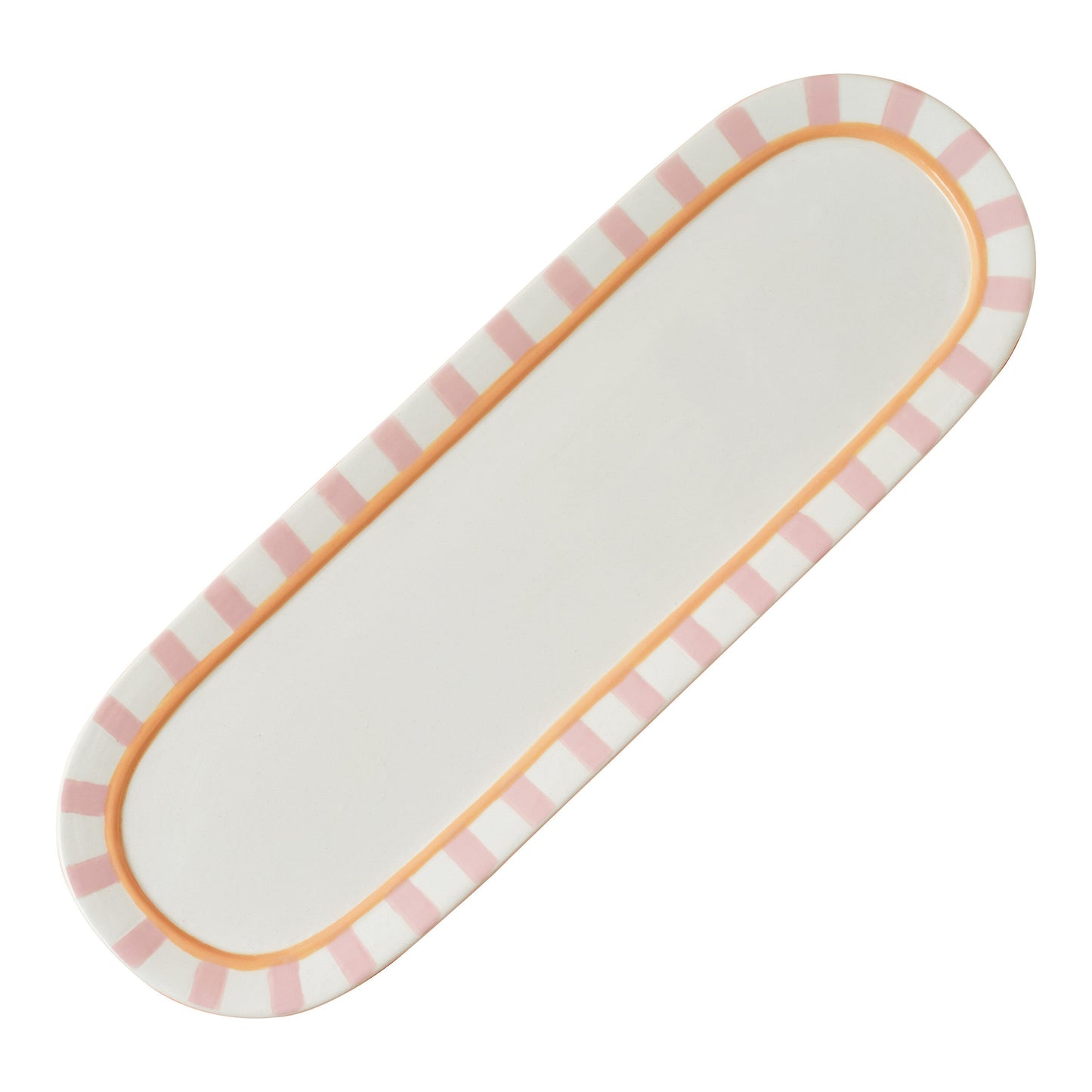 Pink and Orange Striped Ceramic Serving Dish- 5 Inner Pack