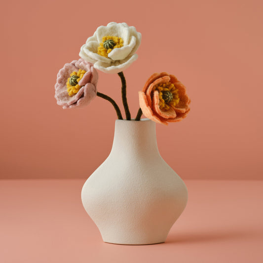 Felt Icelandic Poppy Stems- 5 Inner Pack