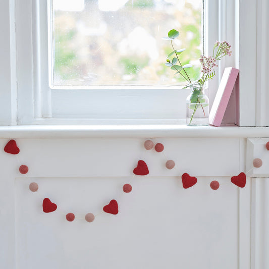 Felt Heart Bunting- 5 Inner Pack