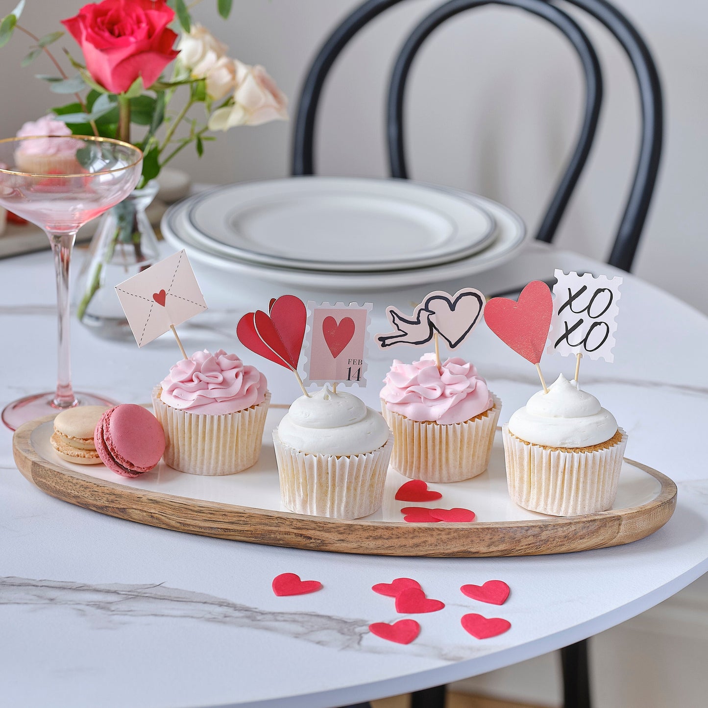 Valentines Cupcake Toppers- 5 Inner Pack