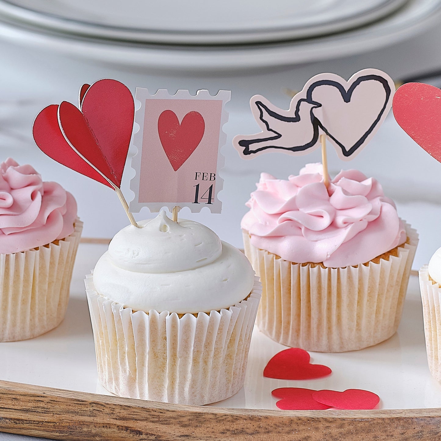 Valentines Cupcake Toppers- 5 Inner Pack