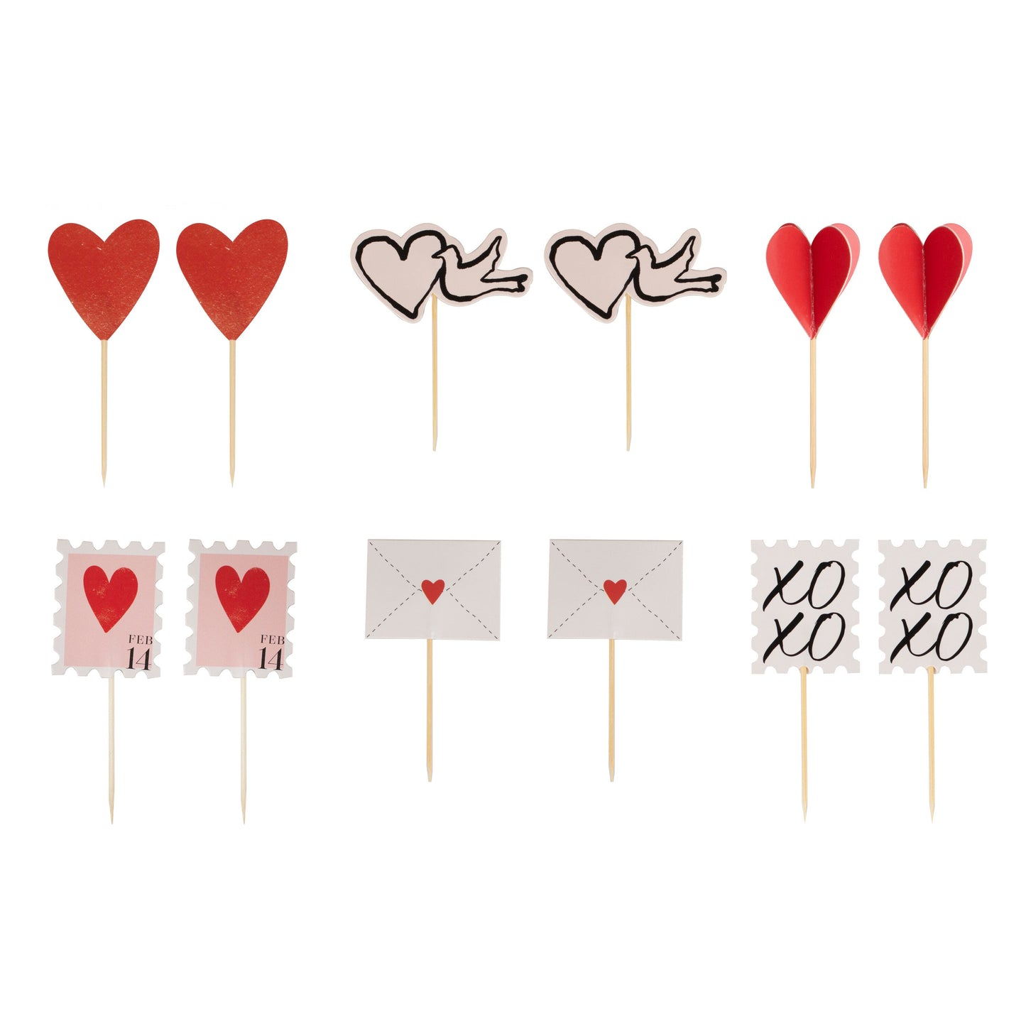 Valentines Cupcake Toppers- 5 Inner Pack