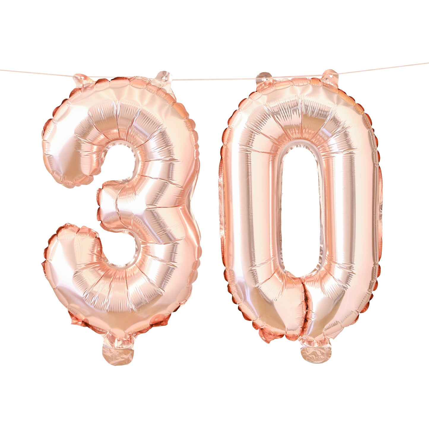 30th Rose Gold Foil Balloons- 5 Inner Pack