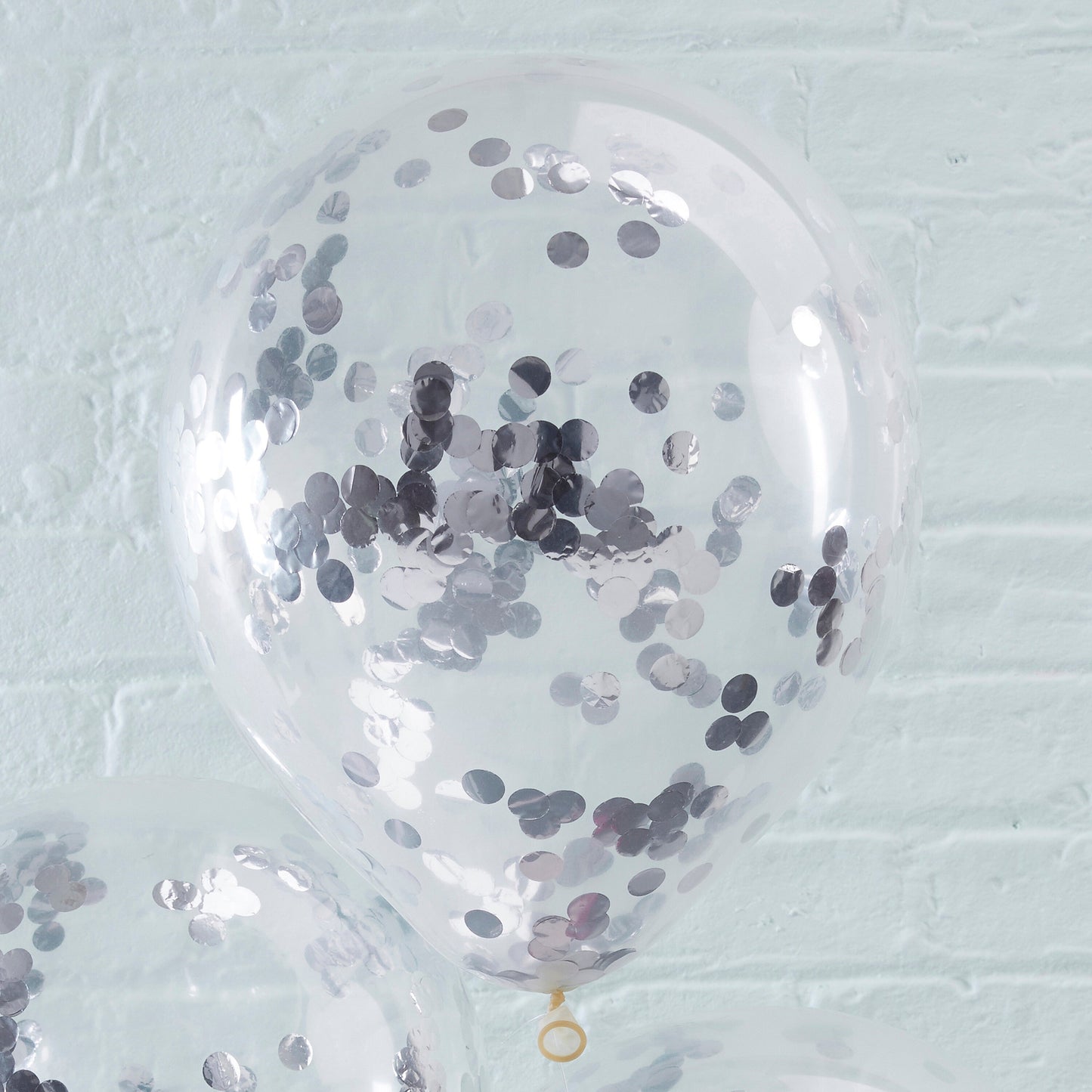 Silver Confetti Balloons- 5 Inner Pack