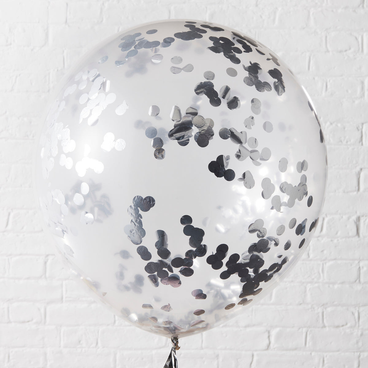 Silver Giant Confetti Balloons- 10 Inner Pack