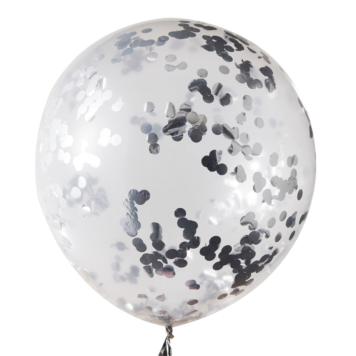 Silver Giant Confetti Balloons- 10 Inner Pack