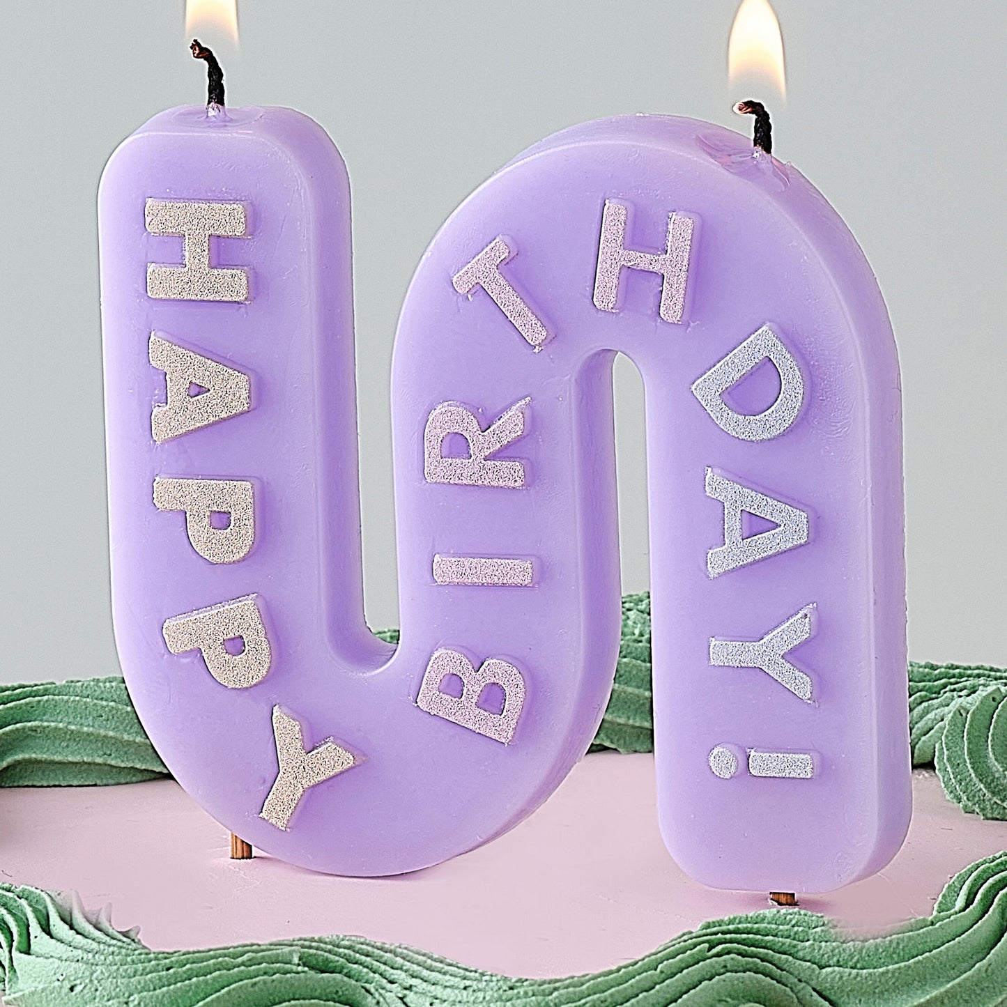 Wavy Pastel Happy Birthday Candle- 5 Inner Pack
