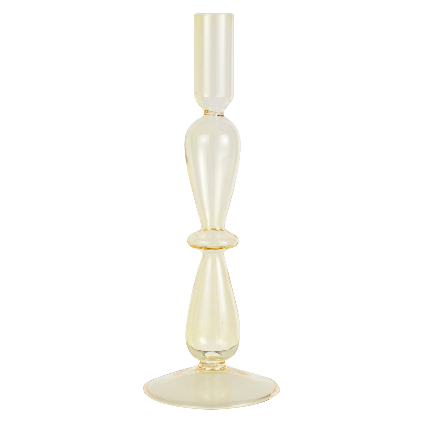 Yellow Glass Bubble Dinner Candle Holder- 5 Inner Pack