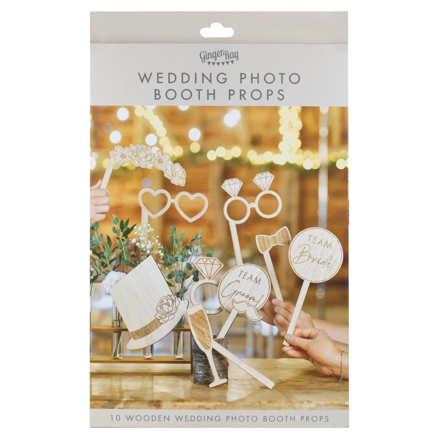 Wooden Wedding Photo Booth Props- 5 Inner Pack