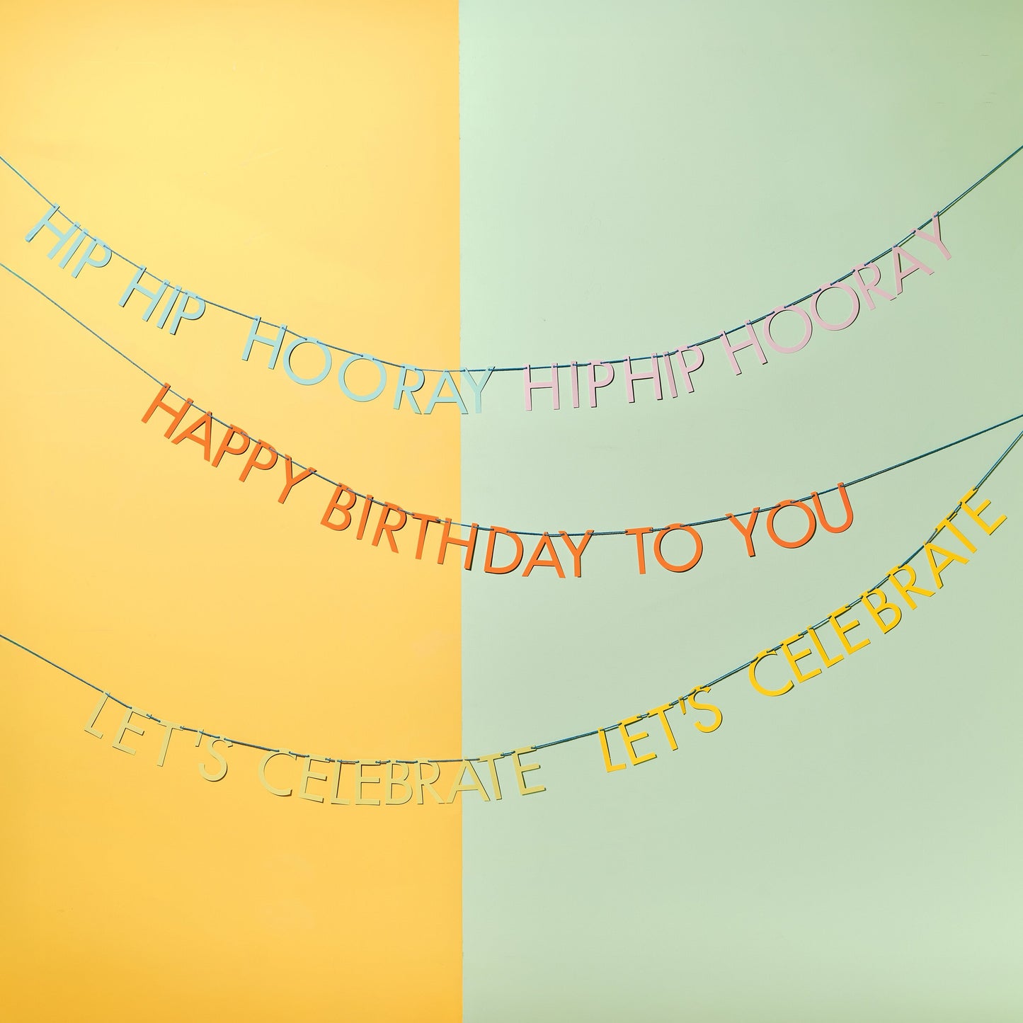 Triple Layer Birthday Slogan Bunting- 5 Inner Pack