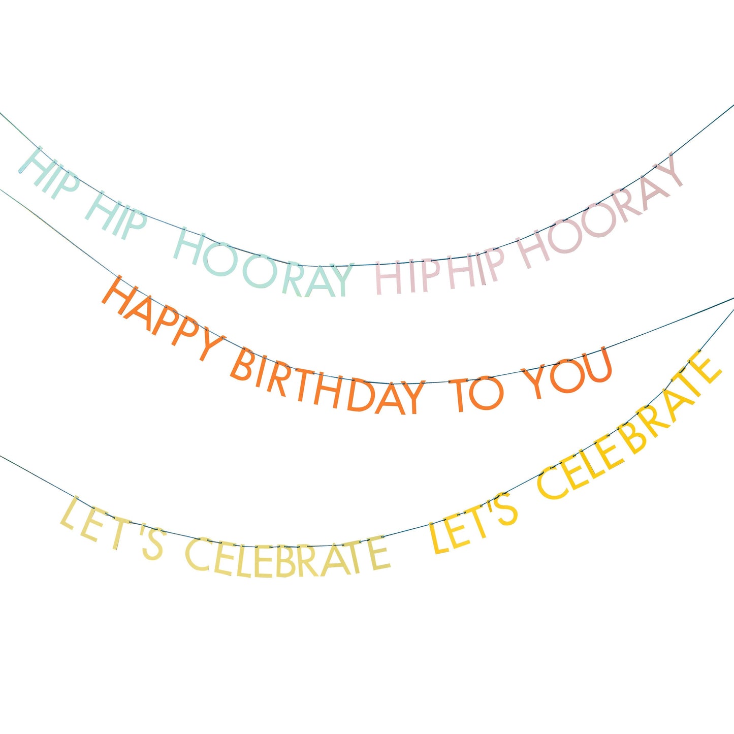 Triple Layer Birthday Slogan Bunting- 5 Inner Pack