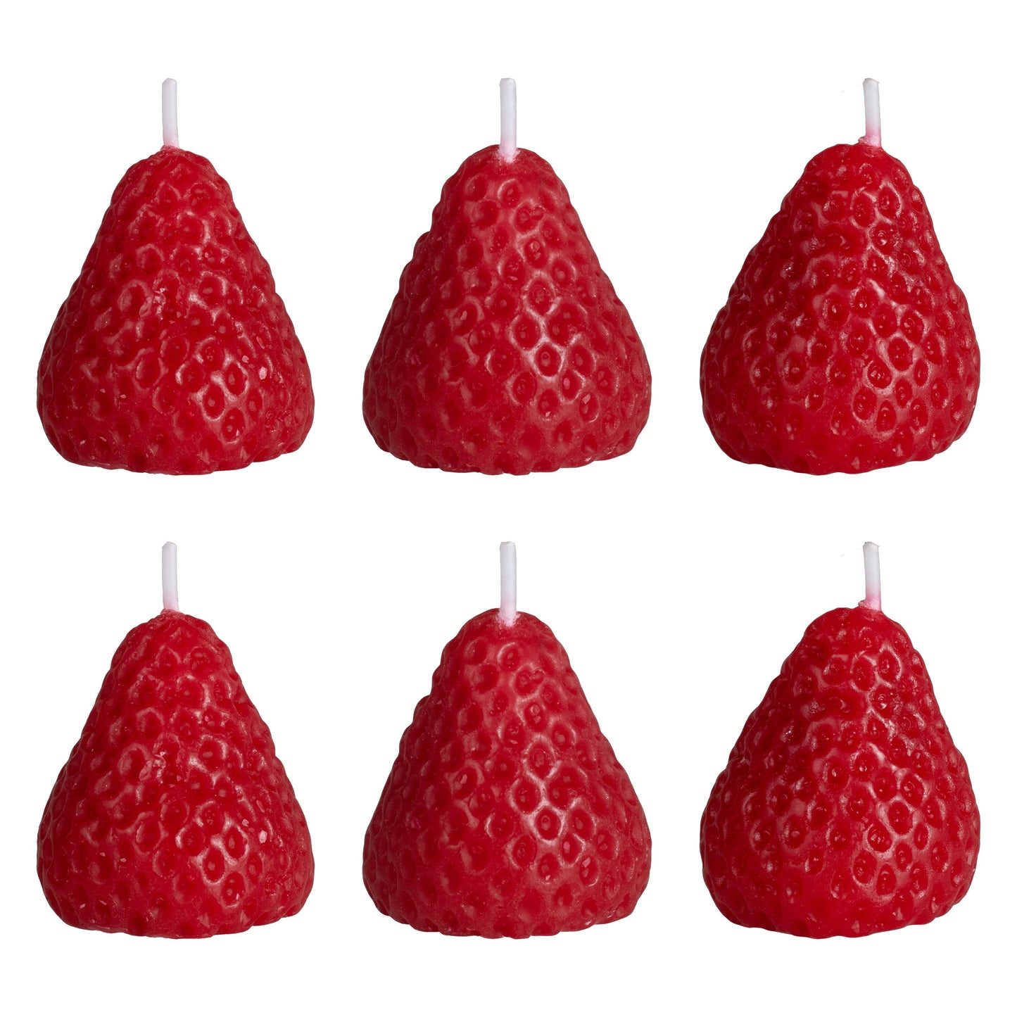 Red Strawberry Cake Candles- 5 Inner Pack