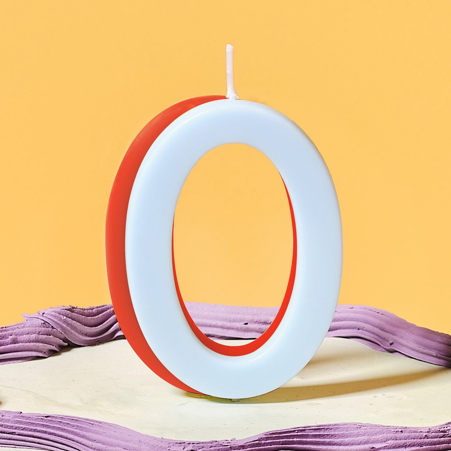 Blue and Orange Number 0 Candle- 5 Inner Pack