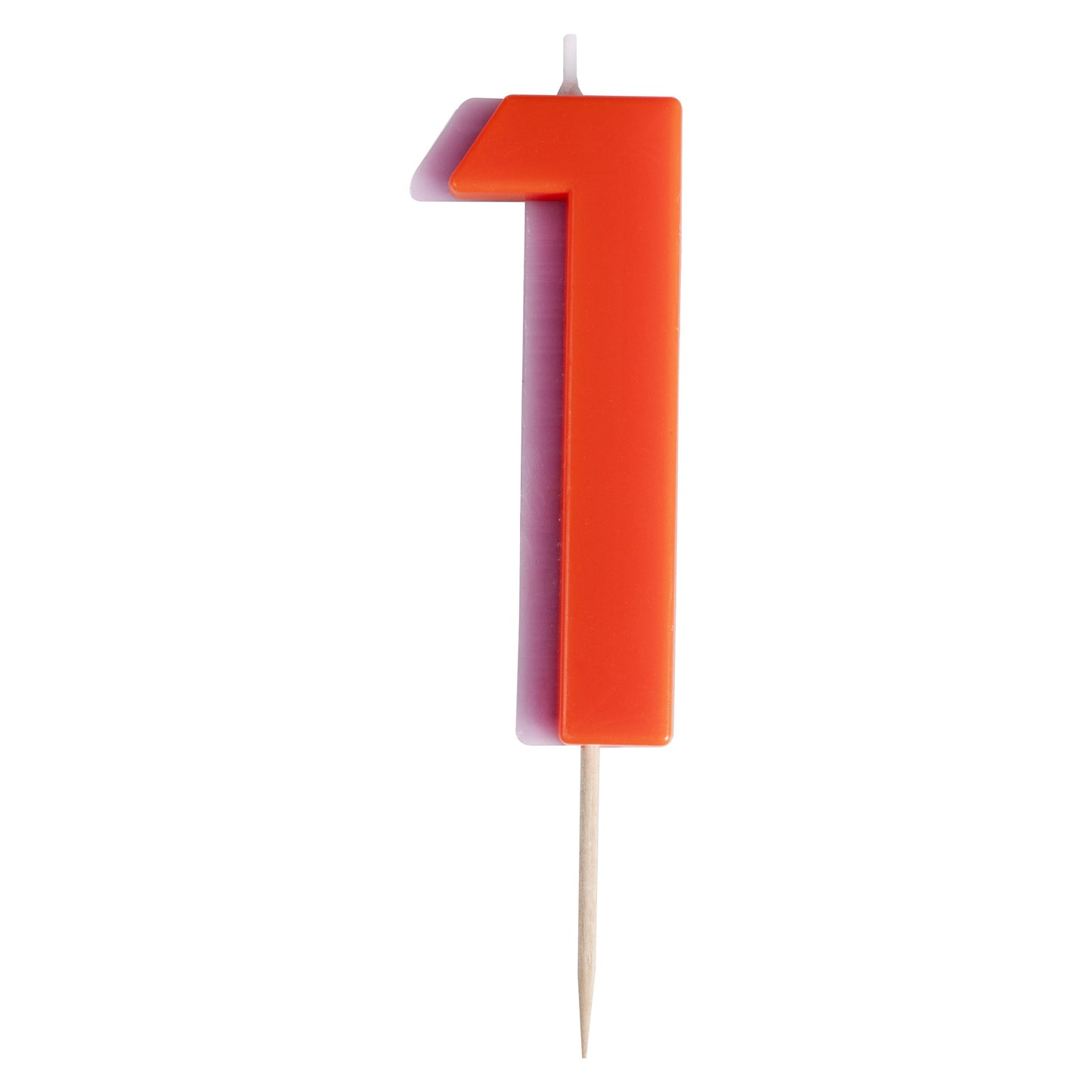 Orange and Purple Number 1 Candle- 5 Inner Pack