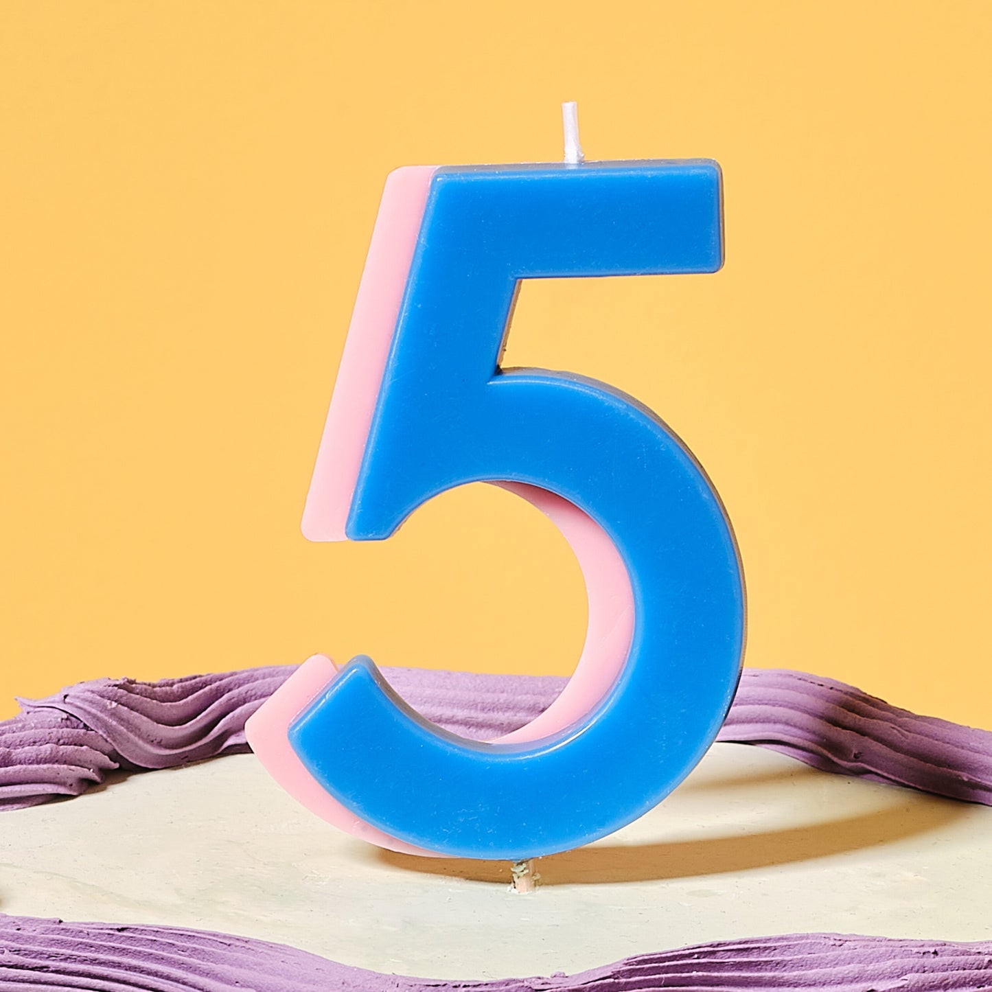 Blue and Lilac Number 5 Candle- 5 Inner Pack