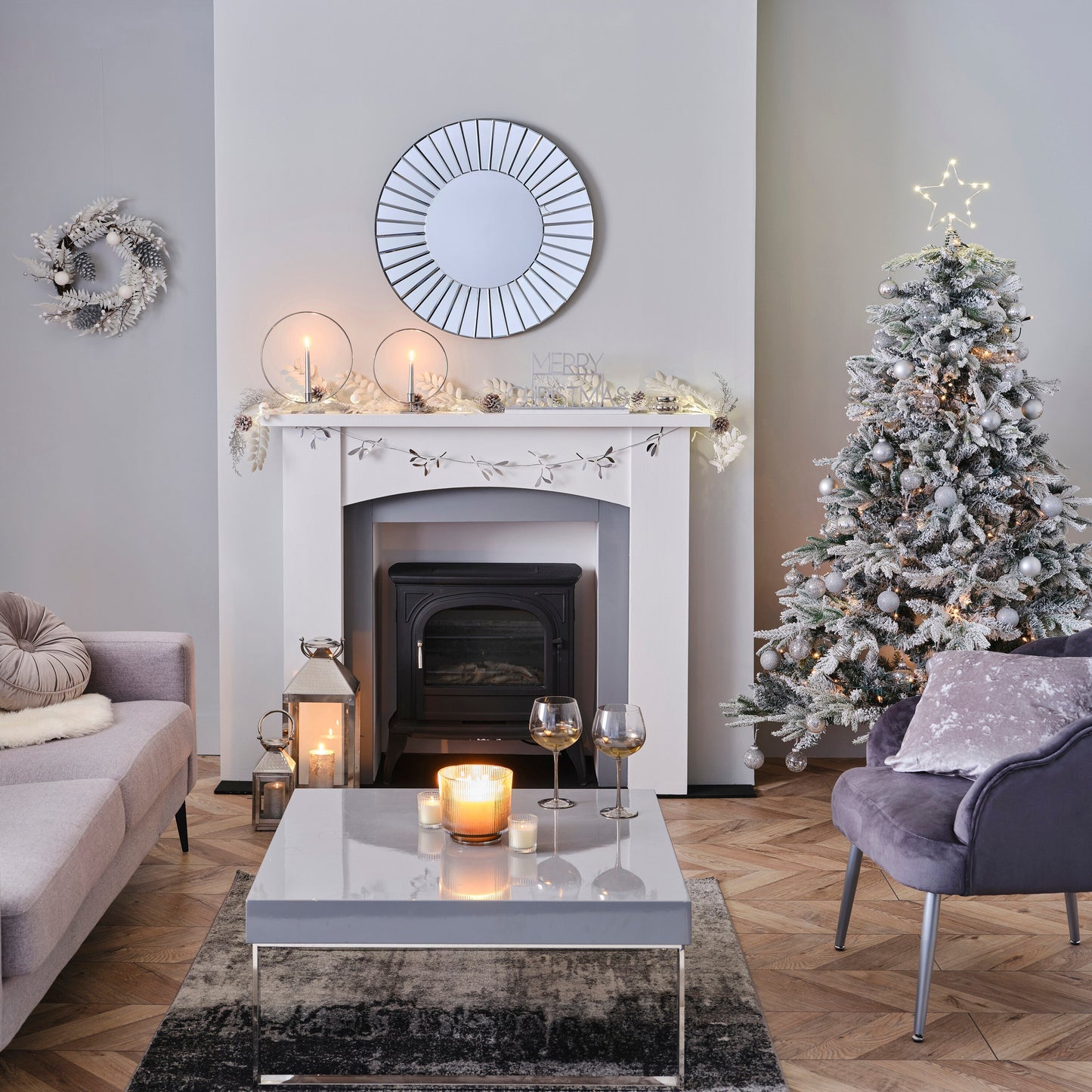 Silver, Chrome & Confetti Balloon Christmas Tree- 5 Inner Pack