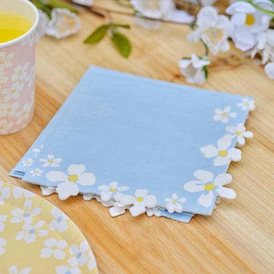 Flower Edge Floral Napkins- 5 Inner Pack