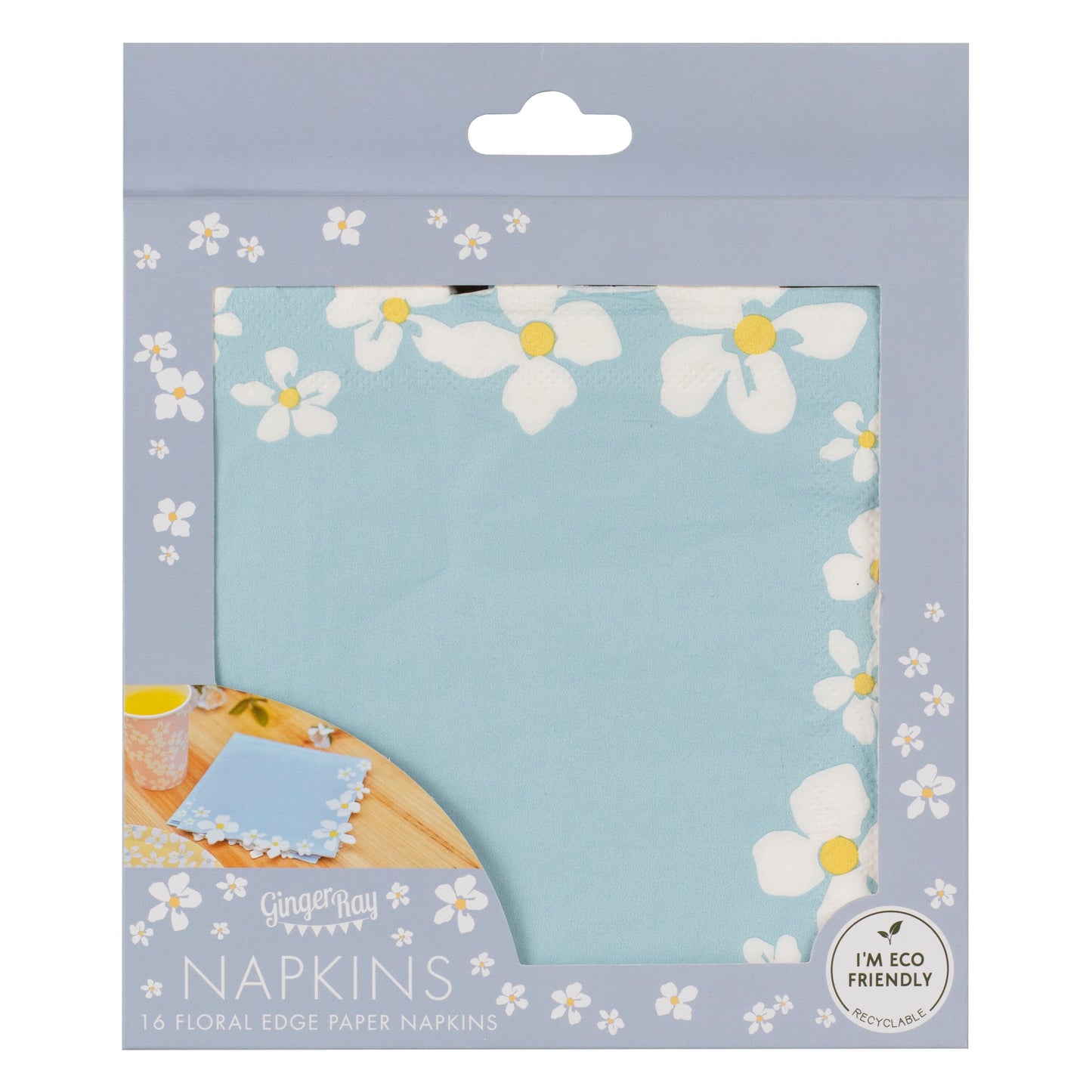 Flower Edge Floral Napkins- 5 Inner Pack