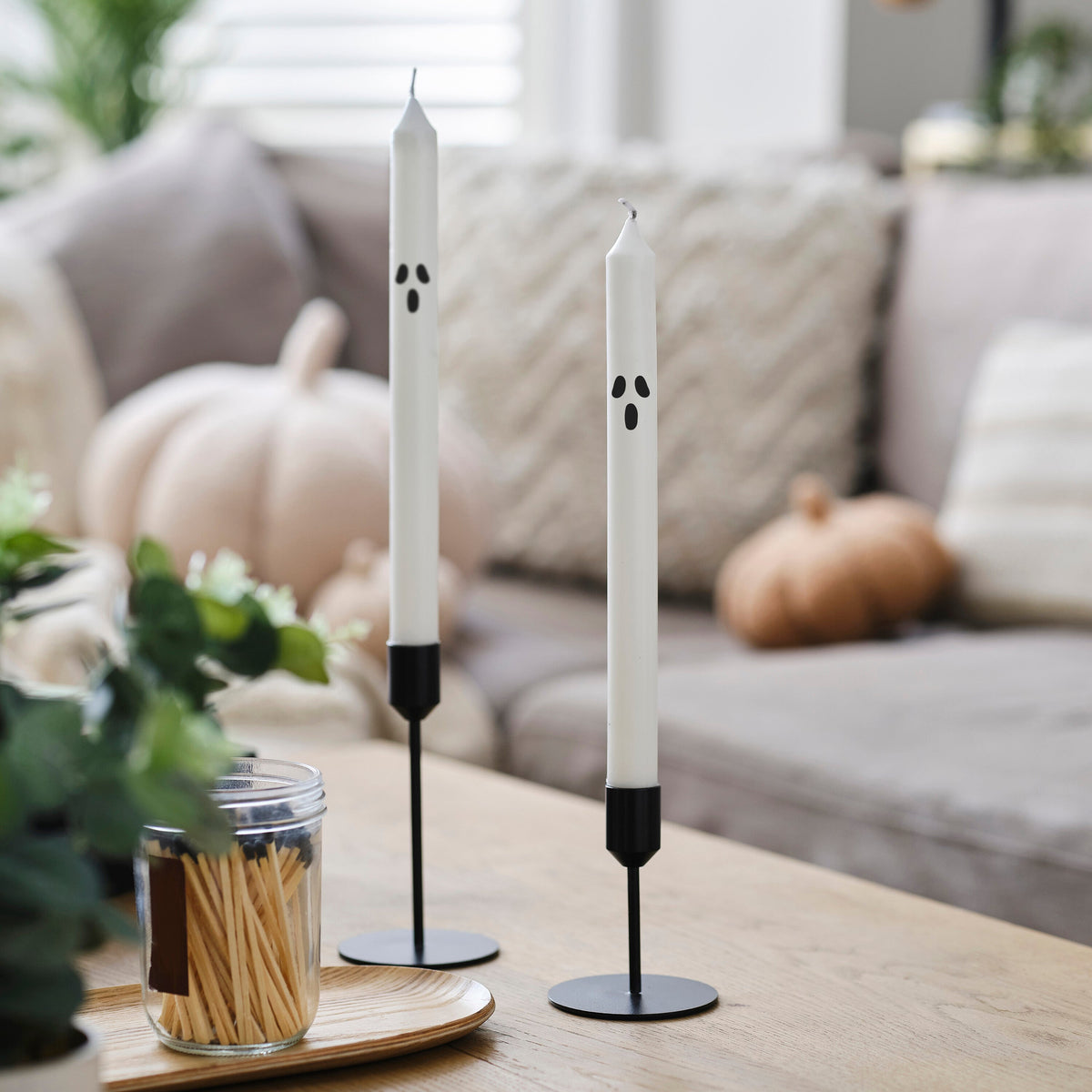 Ghost Face Halloween Dinner Candles- 5 Inner Pack