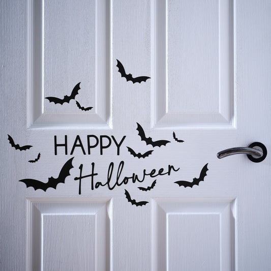 Happy Halloween Door Sticker Decoration- 5 Inner Pack