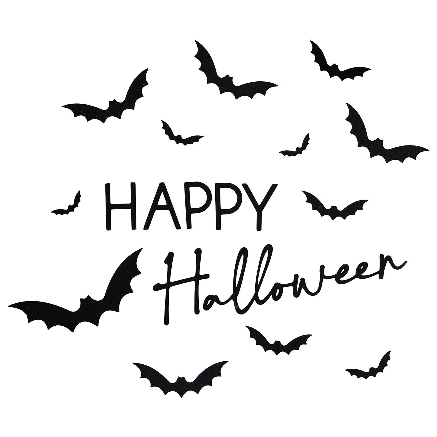Happy Halloween Door Sticker Decoration- 5 Inner Pack