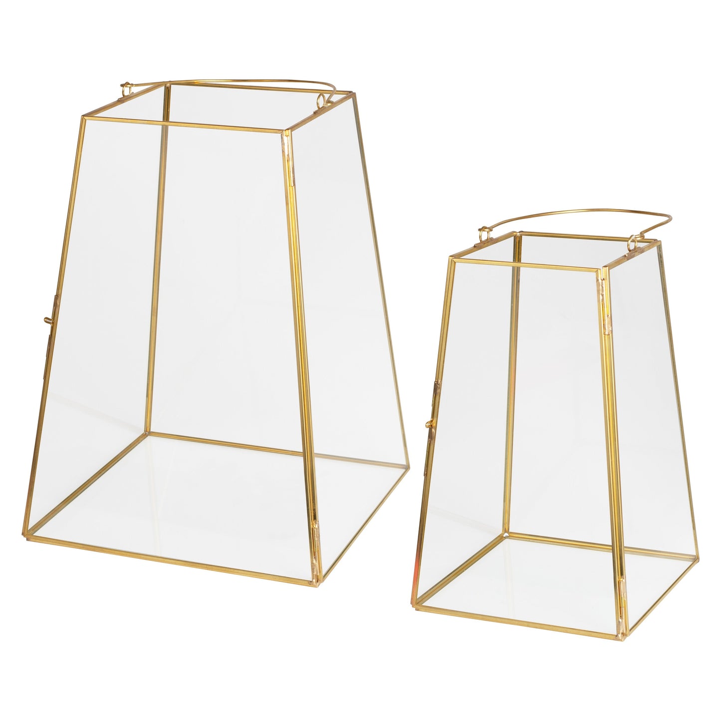 Gold Rimmed Glass Lanterns- 1 Inner Pack