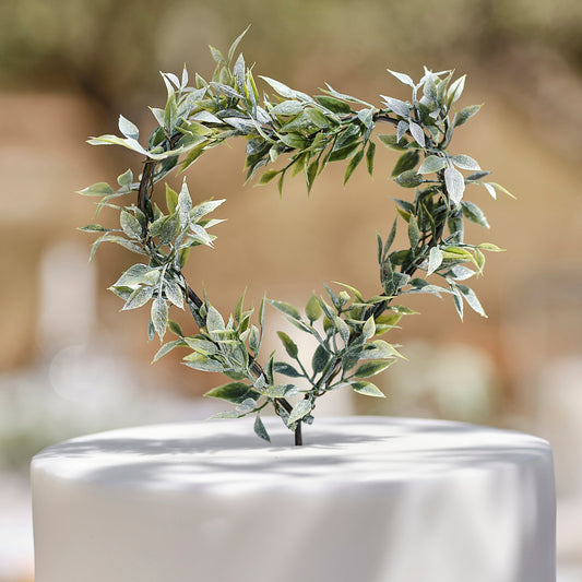 Foliage Heart Wedding Cake Topper- 5 Inner Pack