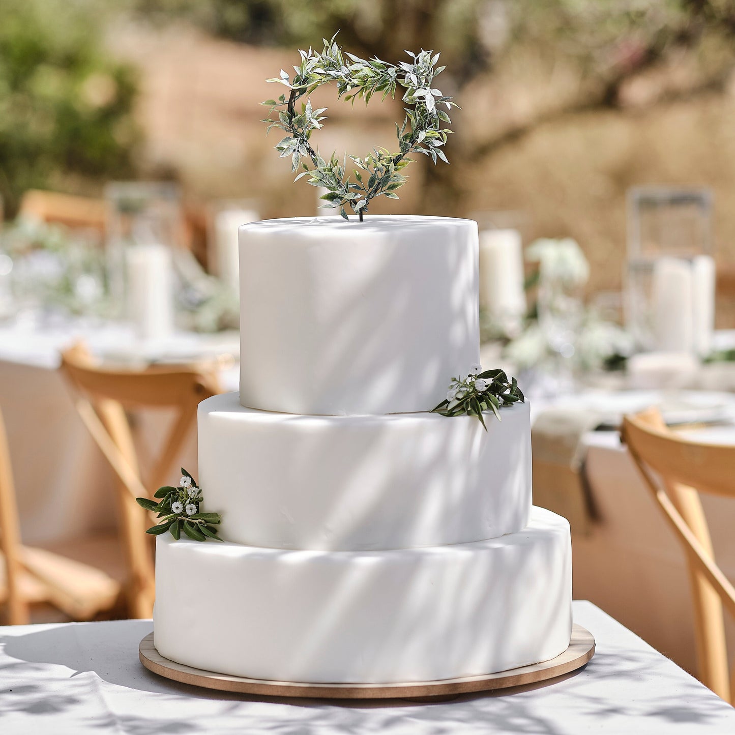 Foliage Heart Wedding Cake Topper- 5 Inner Pack