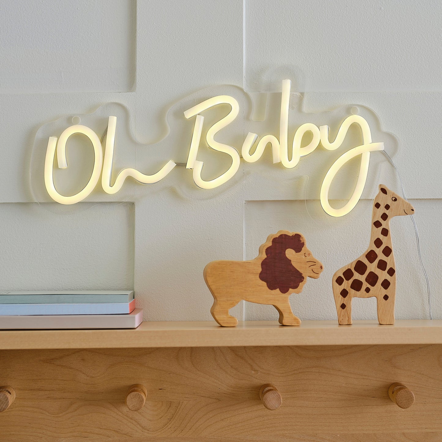 White Oh Baby Neon Sign- 4 Inner Pack